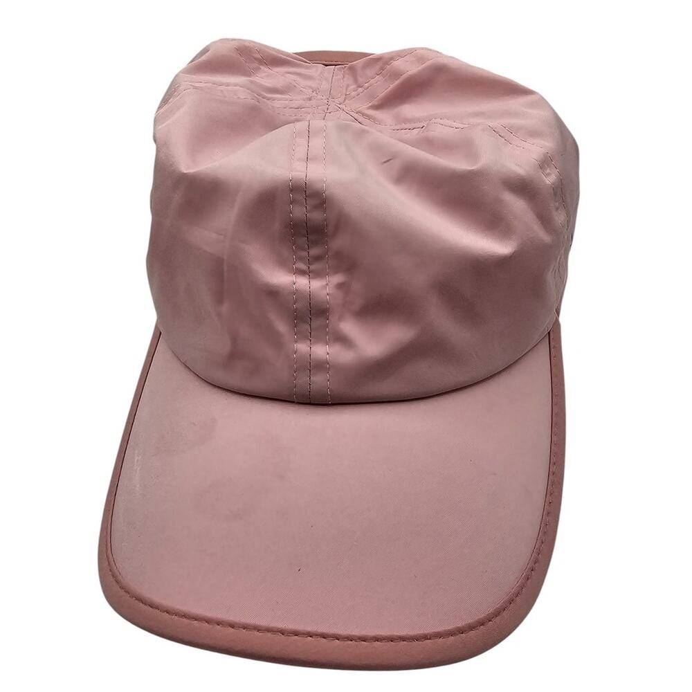 Ponyflo Womens Strapback Baseball Running Ponytail Athletic Hat Light Pink